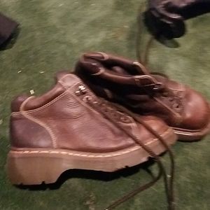 Doc martins brown leather boots